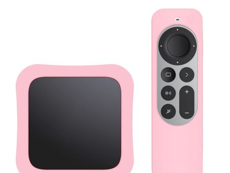 Apple TV 2021 Silicone Remote Sleeves  2nd Generation  + TV Box Case Skin |  Light Pink Online