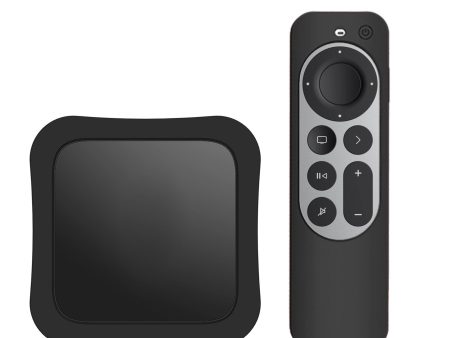 Apple TV 2021 Silicone Remote Sleeves  2nd Generation  + TV Box Case Skin |  Black Sale