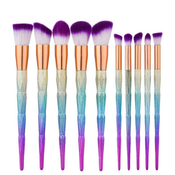 10Pcs Diamond Makeup Brush Set Hot on Sale