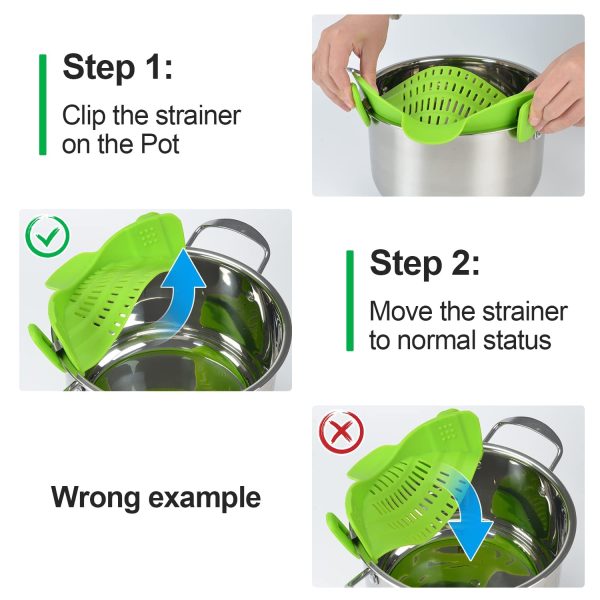 Silicone Snap N Strain Strainer | Green Sale