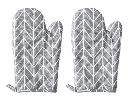 Cotton Oven Mitts ,Pot Holders Heat Resistant Cooking Gloves |  Grey Arrow Pattern Online now