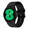 20mm Samsung Galaxy Watch 4 | NO GAP Silicone Watch Band Strap  | Black Hot on Sale