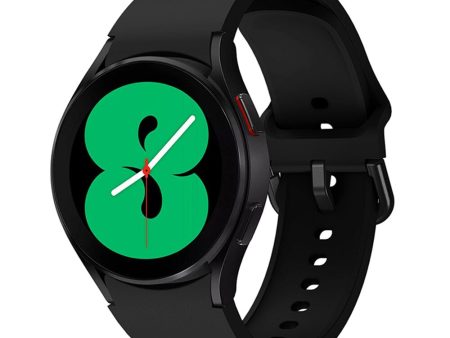 20mm Samsung Galaxy Watch 4 | NO GAP Silicone Watch Band Strap  | Black Hot on Sale