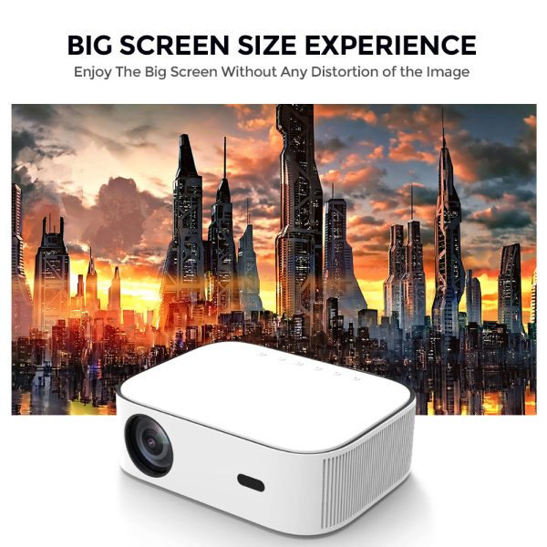 WiFi Projector[ 400 ANSI Lumens  Screen Size 38-200 inch ] [Mobile Screen Mirroring ] Native Resolution 1080P Video Projectors Sale