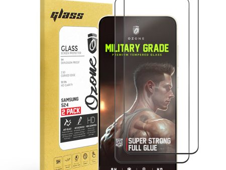 Samsung Galaxy S24 Screen Protector | Tempered Glass | Pack of 2 | Black For Cheap