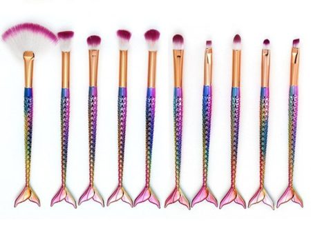 10PC Cosmetic Brushes For Cheap