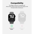 Air Sports For Apple Watch 10 42mm Case | Thin Soft Flexible Rugged TPU Raised Bezel Frame Cover - Black Online