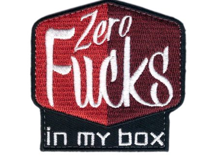 Zero F*cks in My Box Tactical Patch For Sale