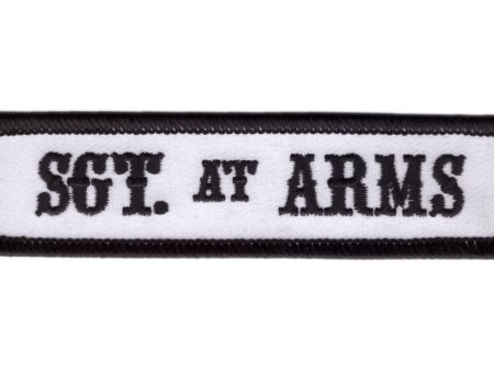 White Sgt at Arms MC Club Biker Jacket Patch For Discount