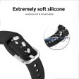 20mm Samsung Galaxy Watch 4 | NO GAP Silicone Watch Band Strap  | Black Hot on Sale