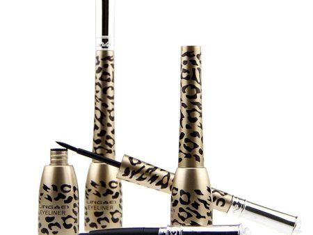 2-in-1 Leopard Print Shell Liquid Eyeliner & Eyeliner Pencil Pen For Sale