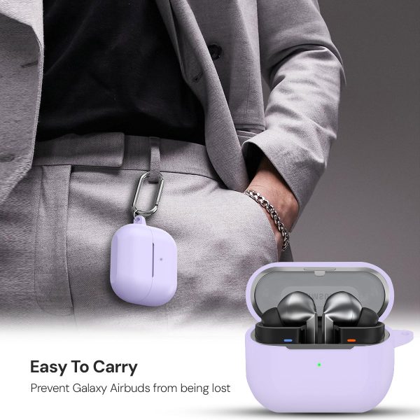 Samsung Galaxy Buds 3 Pro   Samsung Galaxy Buds 3 Case Cover | Silicone Protective Headphone case - Purple For Discount