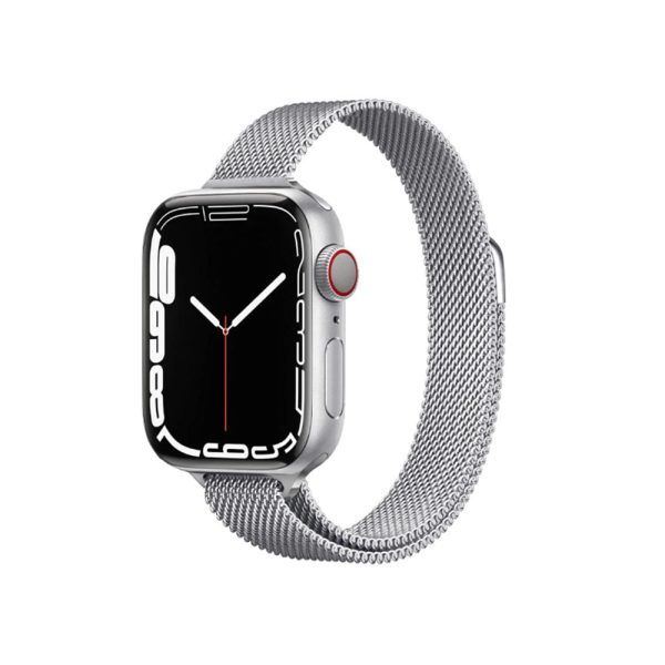 Apple Watch 41mm   40mm   38mm | Slim Milanese Loop Watch Band Strap | Silver For Cheap