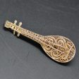 Vintage Mandolin Silver Filigree Brooch Cheap