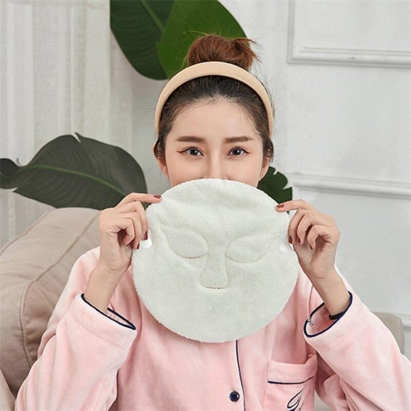 (Pack of 2) Reusable Face Towel Masks Cold Hot Anti-Aging Facial Steamer For Sale