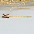 Reserved for D - Bohemian Pyrope Garnet Alphabet Letter K Gold Vermeil Silver Gilt Stick Pin Tie Pin Brooch Sale