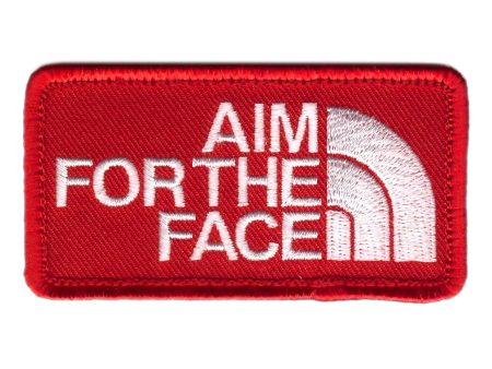 Red - Aim For the Face 2nd Amendment Tactical Patch Fashion