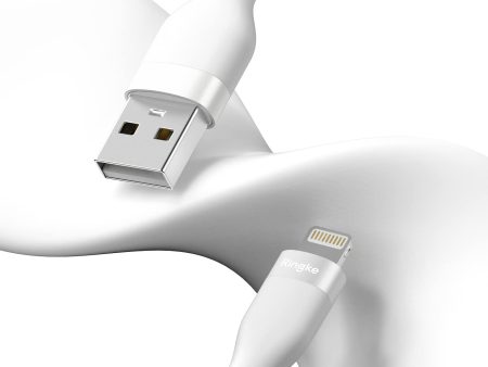 Fast Charging Pastel Cable | USB Type A to Lightning |  2m  White For Discount