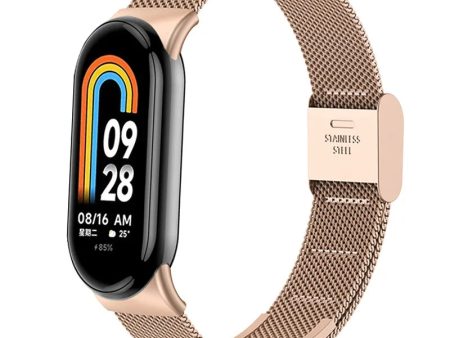 Xiaomi Mi Band 8 Milanese Strap with Adjustable Buckle  | Rose Gold Online Hot Sale