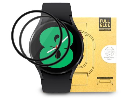 Samsung Galaxy Watch 4 44mm Screen Protector | Tempered Glass | 2 Pack - Black Supply