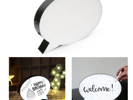 LED Message Bubble Light Box Wall Decoration DIY Handwriting Letter Message Board LED Drawing Box with 3 Marker Pen Eraser Attached & USB Cable For Discount