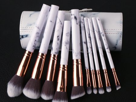 10pcs Marble Type Makeup Brush Set Cheap