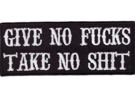 Velcro Give no Fucks Take No Shit Tactical Morale Airsoft Rucking Patch Sale