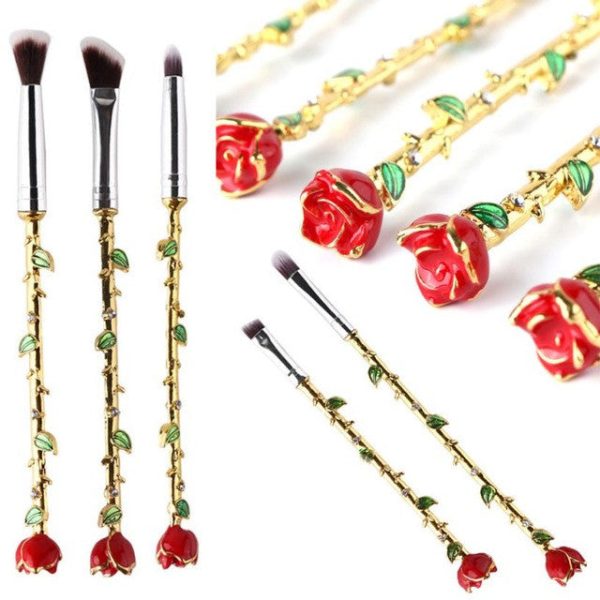 5Pcs Rose Make Up Brushes Online Sale