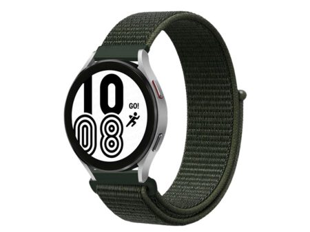 20mm Samsung Galaxy Watch 4 | Nylon Watch Band Strap  | Army Green For Discount