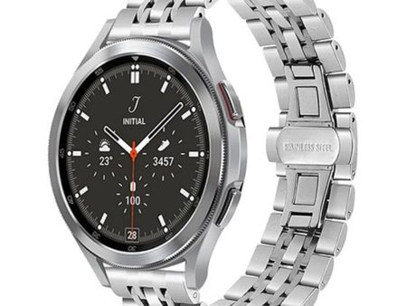 Samsung Galaxy Watch 3 45mm  46mm   Gear S3 Frontier   Classic   Watch GT 2 46mm | Metal Watch Band Straps | Silver Hot on Sale