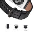 Apple Watch 41mm   40mm   38mm | Leather Watch Band Strap | Black Fashion