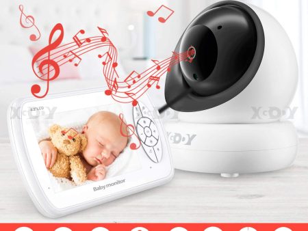 XGODY Smart 1080P Baby Monitor BM638 with 4.3” LCD Screen, Lullabies, Two Way Audio Fashion