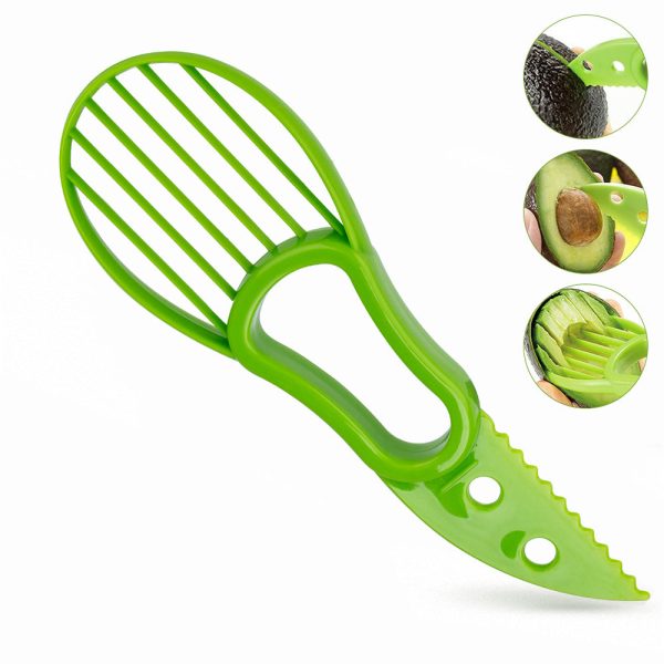 O Ozone 2 in 1 Avocado Slicer [ Peeler and Cutter ] [ Fruit Cutter   Vegetable Cutter ] Multi-Function Specialty Tool [ Dishwasher Safe ] - Green on Sale