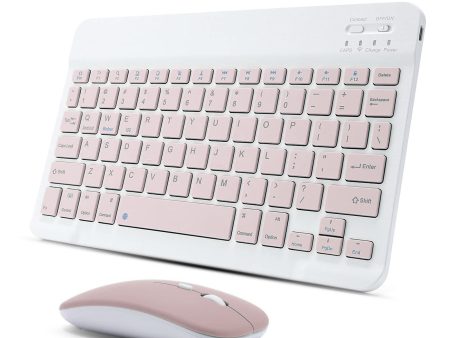 Ultra-Slim Rechargeable Portable Bluetooth Keyboard and Mouse Comb for Android Windows Tablet Cell Phone iPhone - Pink Online