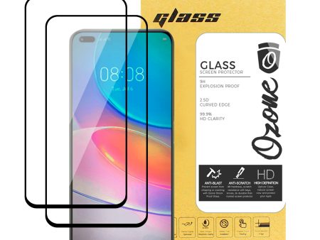 Huawei Nova 8i Screen Protector | Tempered Glass Protector | Black |Pack of 2 For Cheap