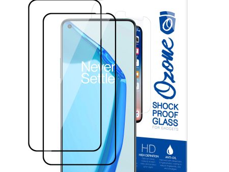 Oneplus 9R Screen Protector | Tempered Glass Protector | Black |Pack of 2 Hot on Sale