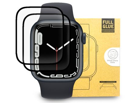 Apple Watch Series 7 41mm Screen Protector | Tempered Glass Protector | Black |Pack of 2 Sale