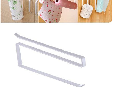 Kitchen Tissue Holder [ Towel Rack, Spoon Spatula Holder ] Hanging Roll Tissue Dispenser Storage Rack - White Cheap