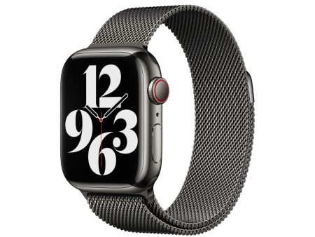 Apple Watch Ultra 49mm   45mm   44mm   42mm | Milanese Loop Metal Watch Band| Black For Sale