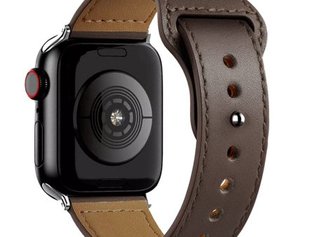 Apple Watch Ultra 49mm   45mm   44mm   42mm | Leather Straps| Dark Brown For Sale