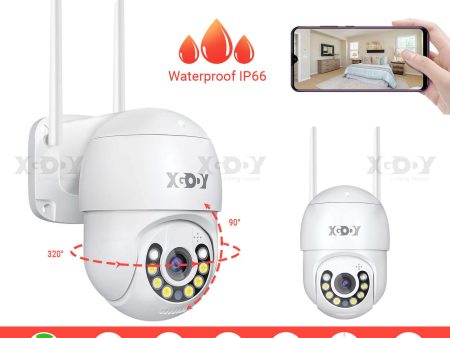 XGODY PTZ Camera 360° Home Security Cameras Oudoor 1080P IP66 Waterproof, Motion Detection | QX59 Hot on Sale