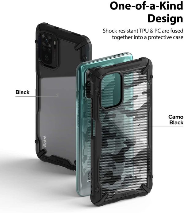 Xiaomi Redmi Note 10   10S Case Cover| Fusion-X Series| Camo Black Fashion