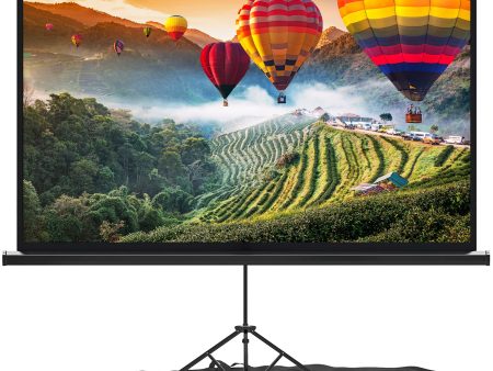 Projector Screen and Stand, 16:9 4K HD Projector Screen Outdoor 100 inch Portable Projector Screen with Stand Cheap