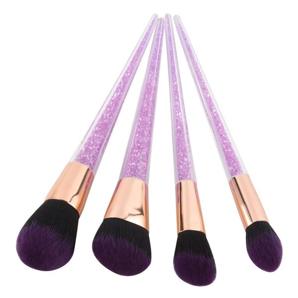 7-Piece Makeup Brush Set With Transparent Handle Multicolour Supply