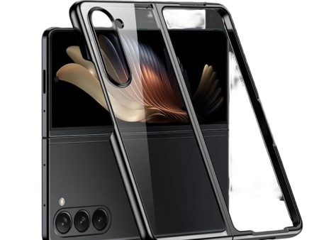 Samsung Galaxy Z Fold 5 Case Cover | Slim Hard Electroplated Edge Cover  | Black Online