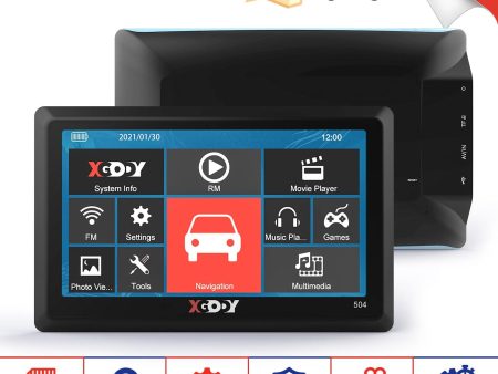 XGODY 504F Sat Nav Built-in 8GB ROM with 5 Inch Touch Screen Car GPS Online Sale