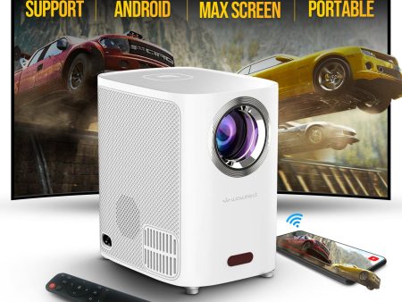 Smart Mini Android Projector 5500 Lumens with 150  Display |Built-in Dual Hi-Fi Speakers Supported 1080P (60FPS) Portable Projector 4K Hot on Sale