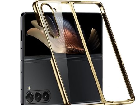 Samsung Galaxy Z Fold 5 Case Cover | Slim Hard Electroplated Edge Cover  | Gold on Sale