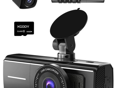 XGODY Dash Cam Q15 Plus HD 3 Channel IR Night Vision Recorder, G-Sensor, Parking Mode Cheap