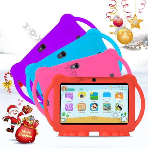 XGODY T702 PRO Android 11.0 7 Inch 32GB Smart Kids Tablet With Big Foot Dual Ear Leather Case Discount